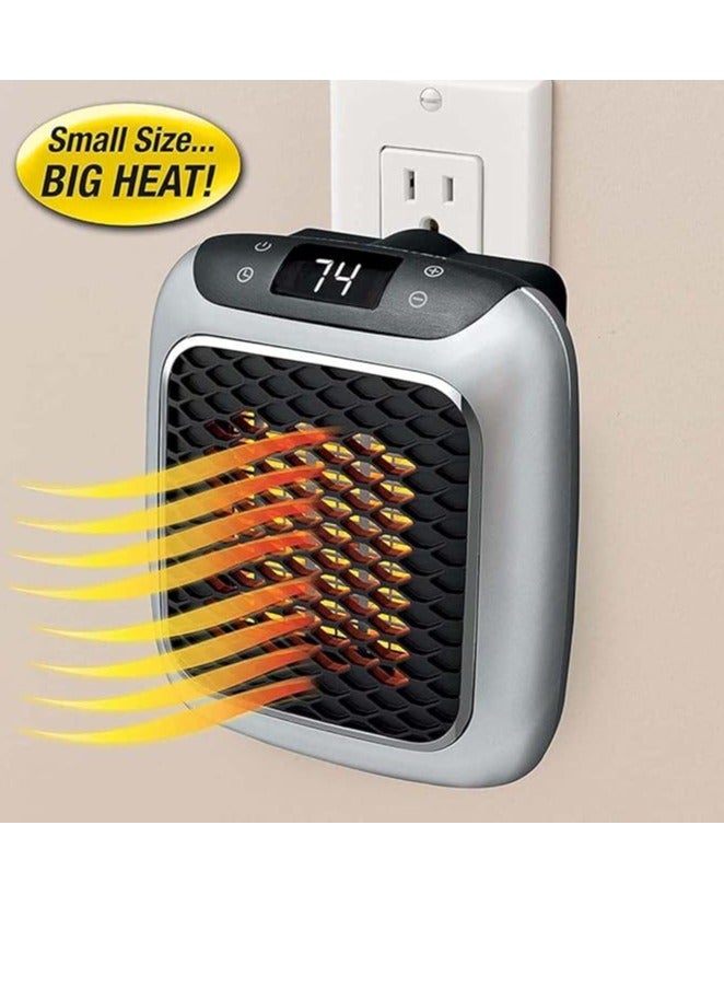 سخان Ontel Handy Heater Turbo 800 بمنفذ جداري صغير الحجم   سخان صغير من السيراميك هادئ وموفر للمساحة  - Image 1