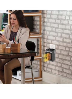 ماركة غير محددة سخان Ontel Handy Heater Turbo 800 بمنفذ جداري صغير الحجم   سخان صغير من السيراميك هادئ وموفر للمساحة  - Image 2