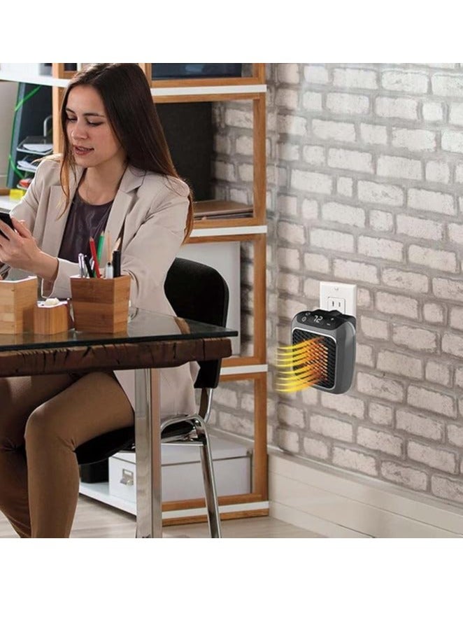 سخان Ontel Handy Heater Turbo 800 بمنفذ جداري صغير الحجم   سخان صغير من السيراميك هادئ وموفر للمساحة  - Image 2