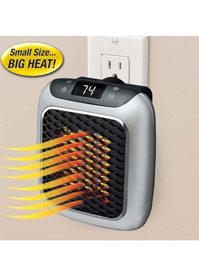سخان Ontel Handy Heater Turbo 800 بمنفذ جداري صغير الحجم   سخان صغير من السيراميك هادئ وموفر للمساحة  - Image 5