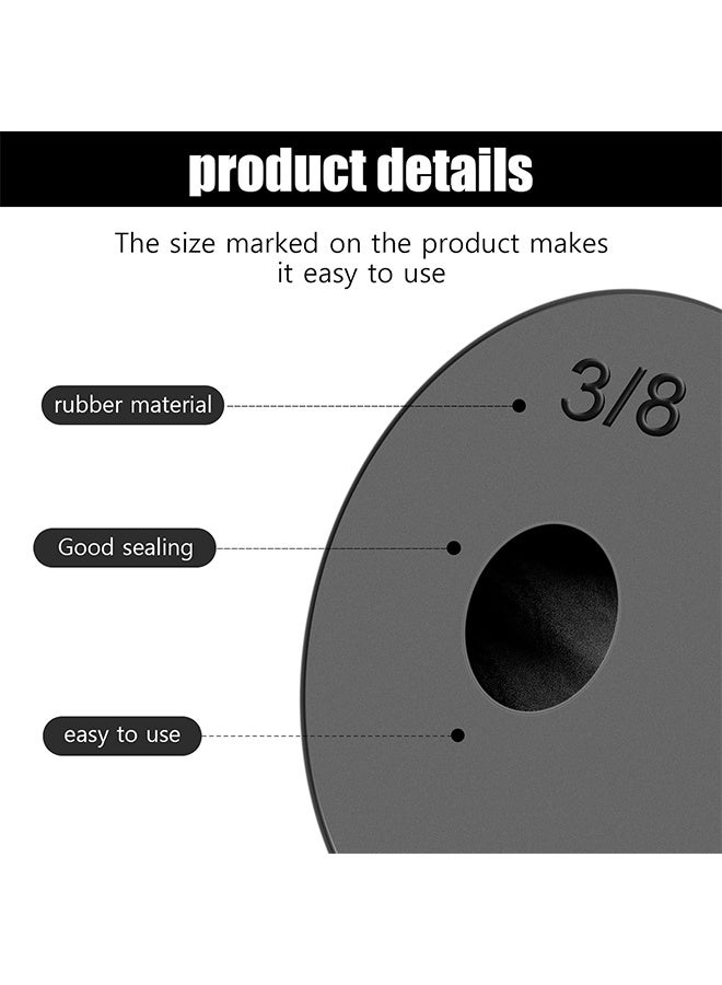 58 Pack Faucet Washer Assortment Kit - Flat and Beveled Rubber Faucet Washers for Repairing Leaks - Image 3
