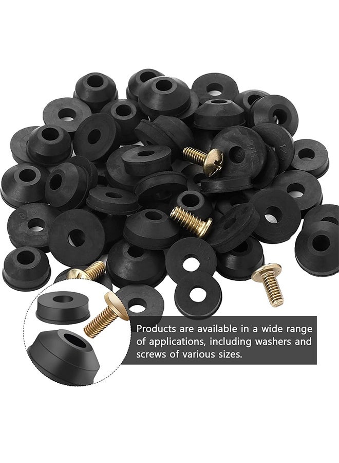 58 Pack Faucet Washer Assortment Kit - Flat and Beveled Rubber Faucet Washers for Repairing Leaks - Image 4