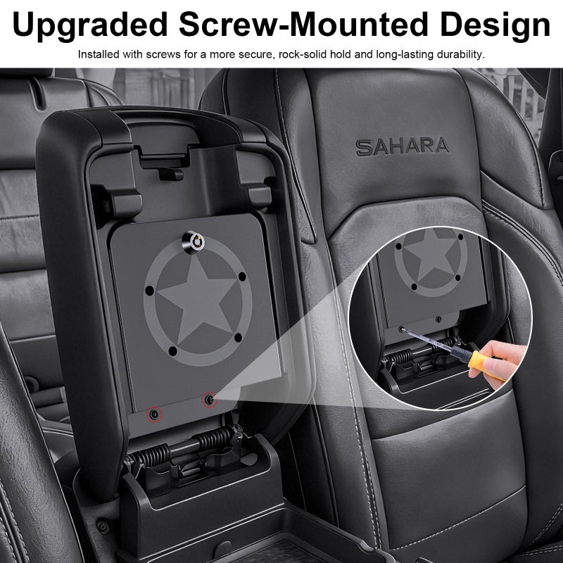 DIAMOOKY Metal Center Console Hidden Organizer for Jeep Wrangler JL JLU 2018-2026 & Gladiator JT 2020 2021 2022 2023 2024 2025 2026 Accessories Armrest Hidden Center Console Storage Box W/Keys, Star - Image 3
