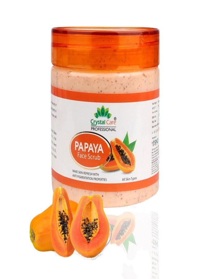 crystal & care CRYSTAL CARE Papaya Face Scrub for All Skin Types for Men and Women (400G) - Image 1