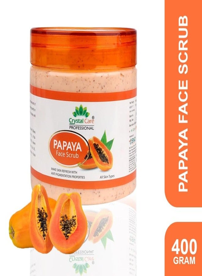 crystal & care CRYSTAL CARE Papaya Face Scrub for All Skin Types for Men and Women (400G) - Image 3