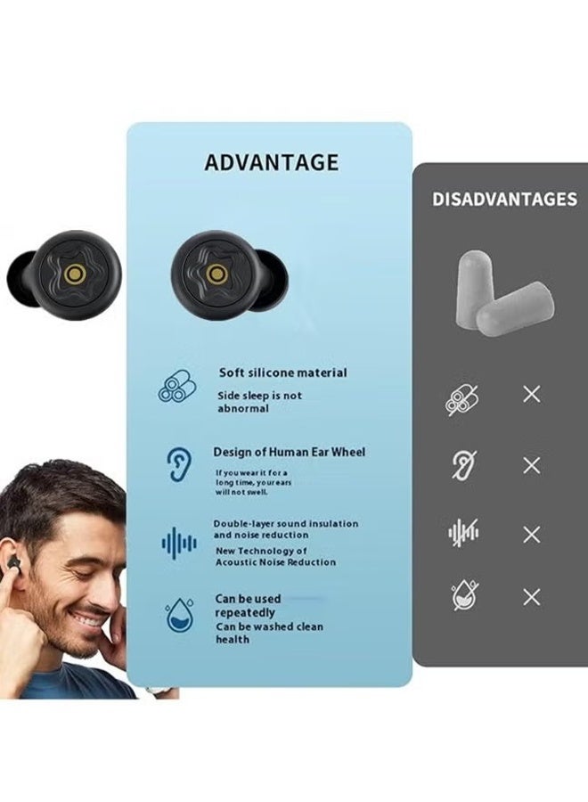 Ear Plugs for Sleeping, 50db Effective Noise Reduction, Eco Friendly & Washable Reusable Ear Plugs with 4 Styles Tips, Ultra Soft for Focus, Travel, Snoring & Work - Image 5