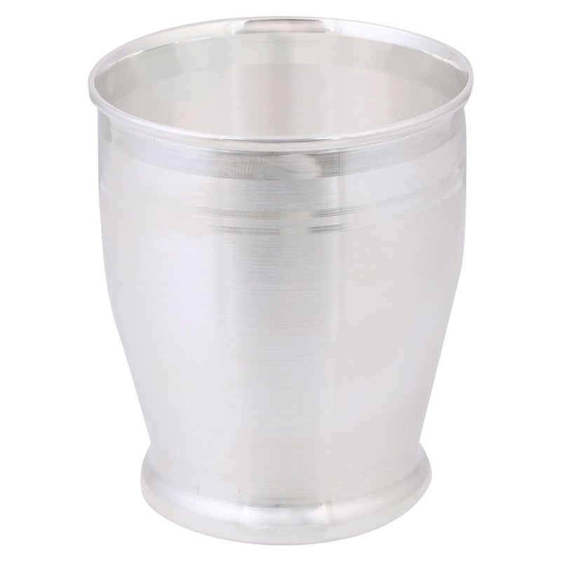 Osasbazaar Pure Silver Glass Tumbler Curved Design 9799 BIS Hallmarked Pack of 1 150 ml - Image 1
