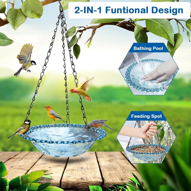 Liyujuping Seed Catcher for Bird Feeders, 20'' Bird Feeders for Outdoors Hanging, Birds Feeder Seed Catcher Tray with Adjustable Hanging Hook for Outdoor Garden Accessories (Grey Pink) - Image 4