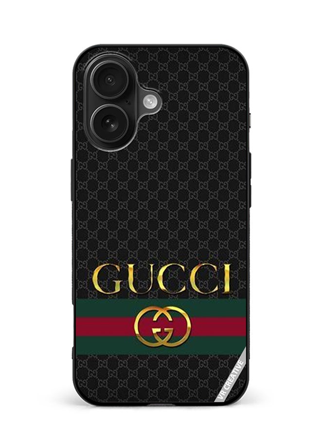 Protective Case Cover For Apple iPhone 16 Plus Gucci Design Multicolour