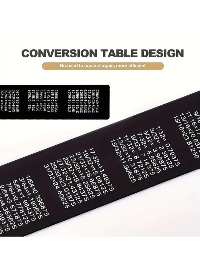 5.91 Inch Black Aluminum Alloy Unbreakable Metal Ruler Straightedge For School Office Engineering - Image 4