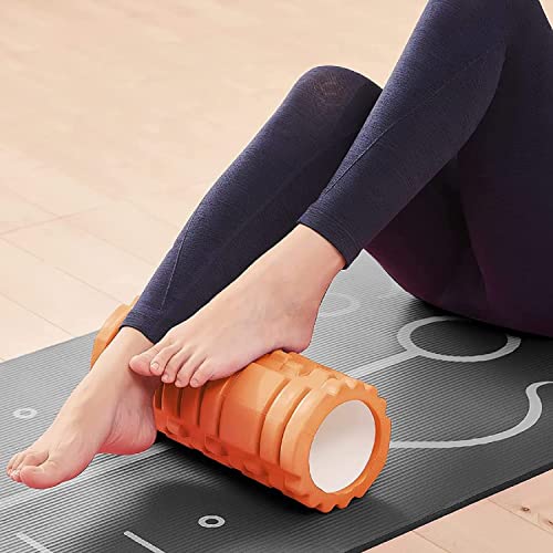 Bodylastics 33cms Foam Roller for Pre & Post Workout Sessions, Deep Tissue Massage, Relief from Muscle Pain (33 cms, Orange) - Image 4
