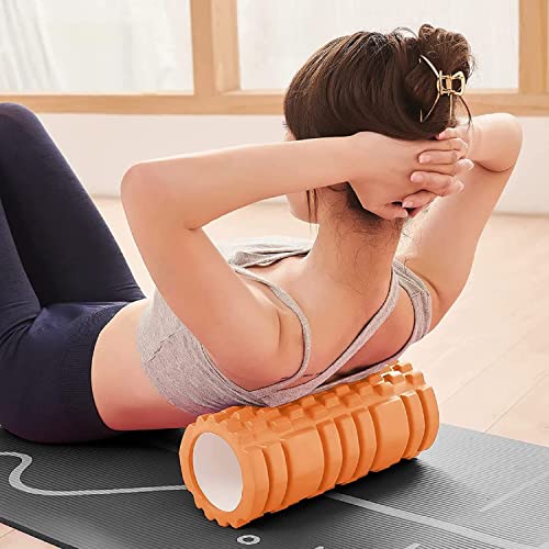 Bodylastics 33cms Foam Roller for Pre & Post Workout Sessions, Deep Tissue Massage, Relief from Muscle Pain (33 cms, Orange) - Image 2