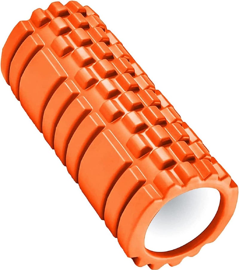 Bodylastics 33cms Foam Roller for Pre & Post Workout Sessions, Deep Tissue Massage, Relief from Muscle Pain (33 cms, Orange) - Image 1