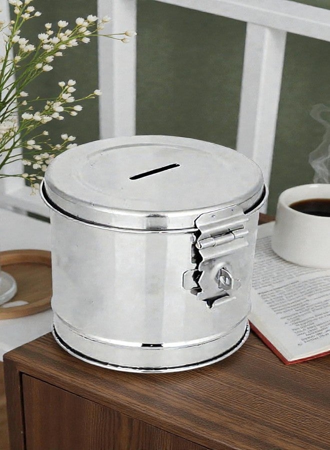 Standify® 800ML Small Money Bank_A Stainless Steel Money Box Heavy Duty Bachat Gulak for Kids & Adults Unbreakable Piggy Bank. - Image 3