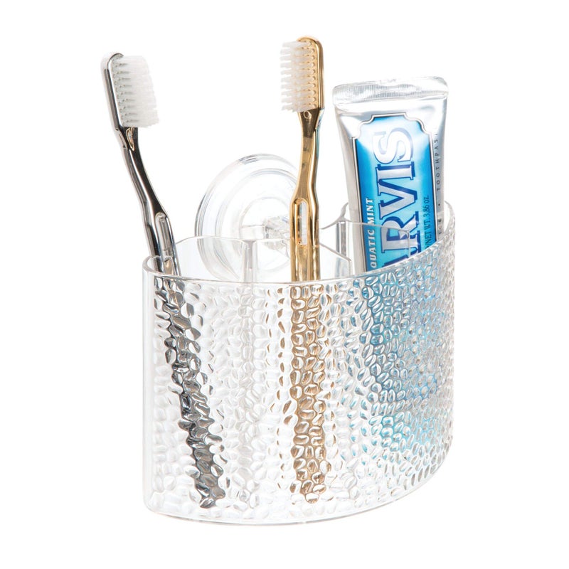 InterDesign Plastic Toothbrush Holder, Clear - Image 1