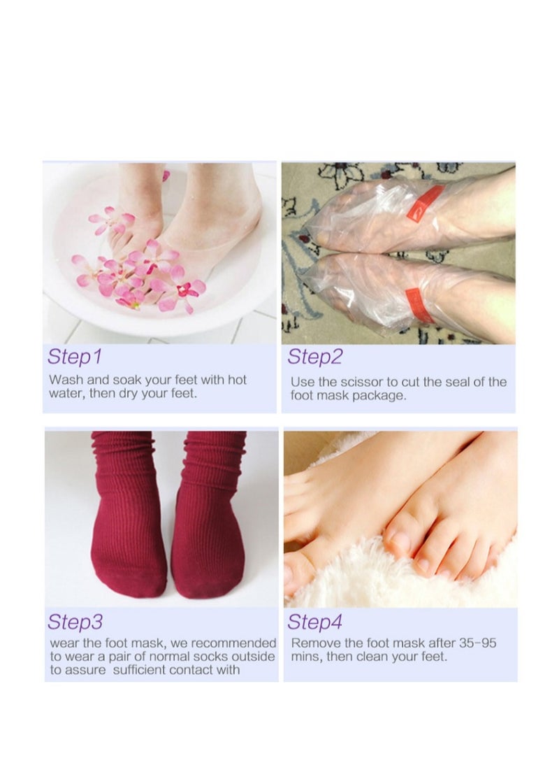 بوتيمي زوجان من قناع القدمين بالألوفيرا للأقدام الجافة والمتشققة، يزيل الجلد الميت، قناع القدمين المرطب بالنياسيناميد، مرطب، مُصلح، مُغذي، مُقشر، عناية ناعمة بالبشرة، الأقدام الجافة والمتشققة، يزيل الجلد الميت - Image 4