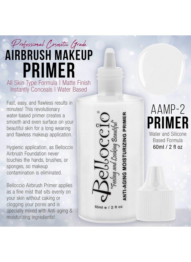 Belloccio Moisturizing Primer Anti Aging Airbrush Makeup Large 2 Oz Bottle  - Image 3