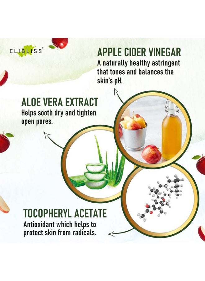 ELIBLISS Apple Cider Vinegar Foaming Face Wash With Apple Cider Vinegar & Aloe Vera Water With Brush For Deep Cleansing (150 Ml Pack Of 1)  - Image 5