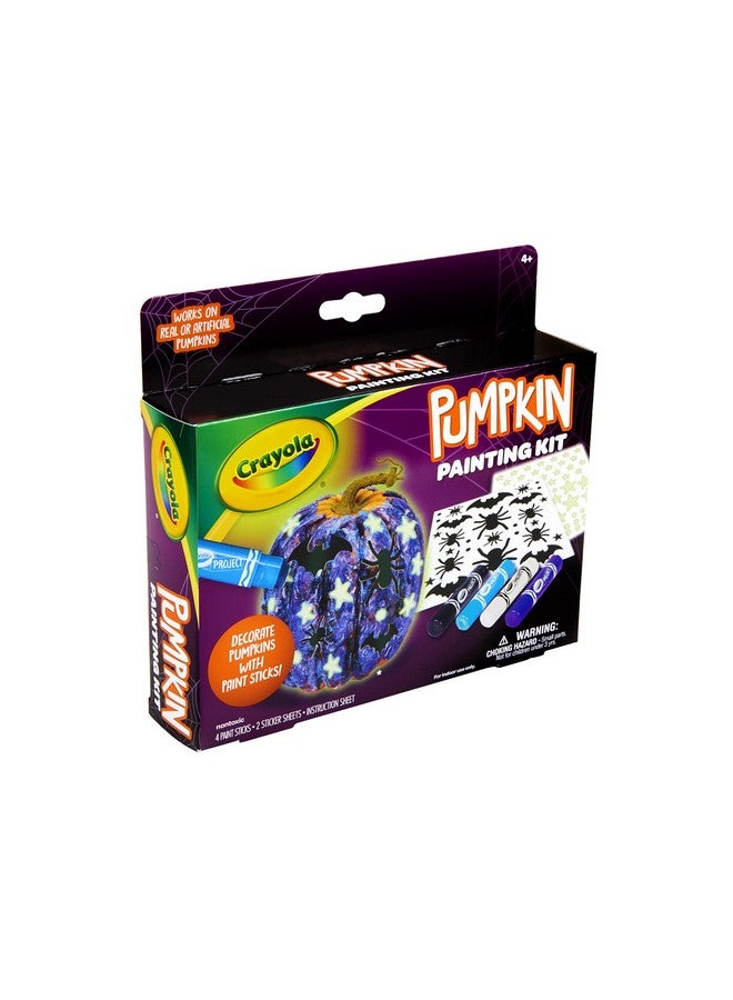 Crayola Galaxy No Carve Pumpkin Decorating Kit Less Mess Kids Paint Set Glow In The Dark Stickers - Image 5