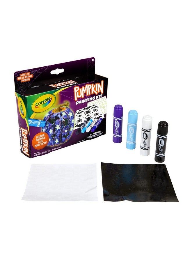 Crayola Galaxy No Carve Pumpkin Decorating Kit Less Mess Kids Paint Set Glow In The Dark Stickers - Image 3
