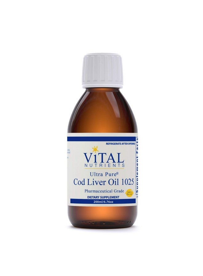 Vital Nutrients Ultra Pure Cod Liver Oil 1025 (Pharmaceutical Grade) 100% Pure Norwegian Cod Liver Oil 200 Ml Per Bottle - Image 1