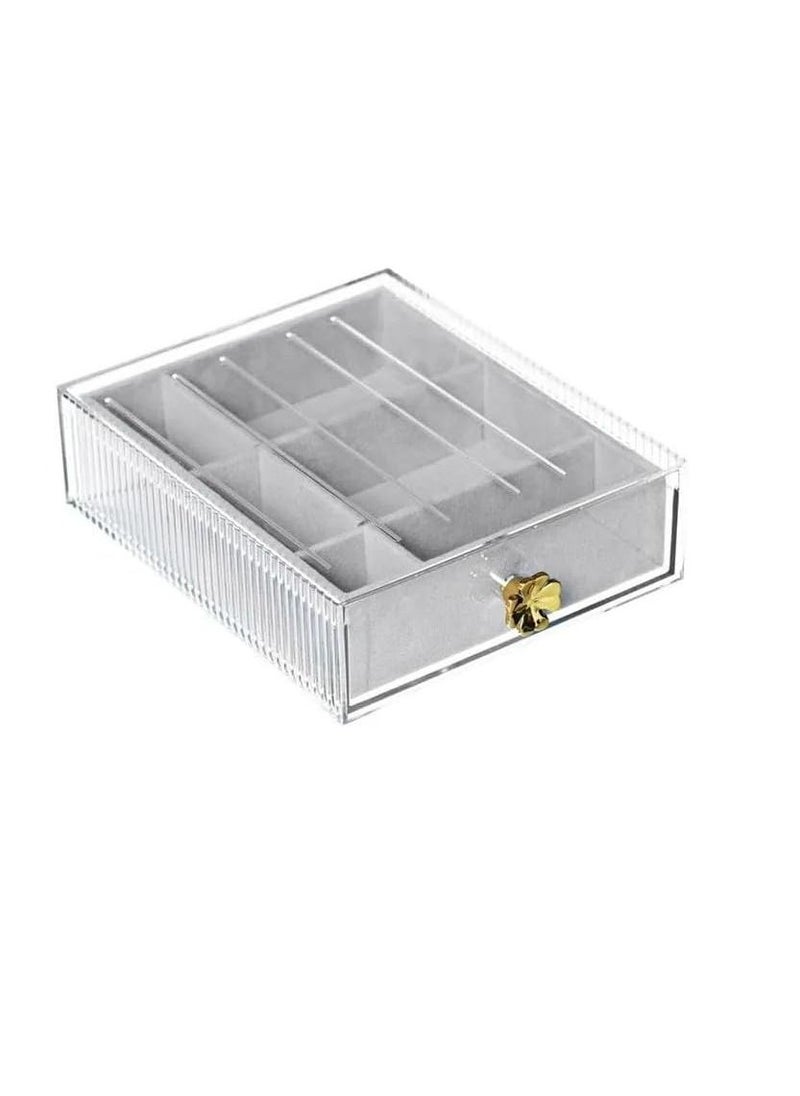Generic - Acrylic Organizer Box For Accessories - Padded And Divided - (18 * 15Cm) - Image 1