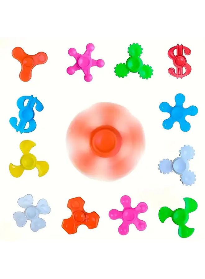 10 Random Color Fidget Spinners Hand Wound Toys for Birthday Parties Halloween Christmas Gifts Carnival Games - Image 1