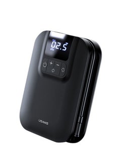 Usams 5000mAh Mini Car Air Pump with LED Digital Display High-Capacity Portable Tire Inflator with Clear Function Settings  - Image 1