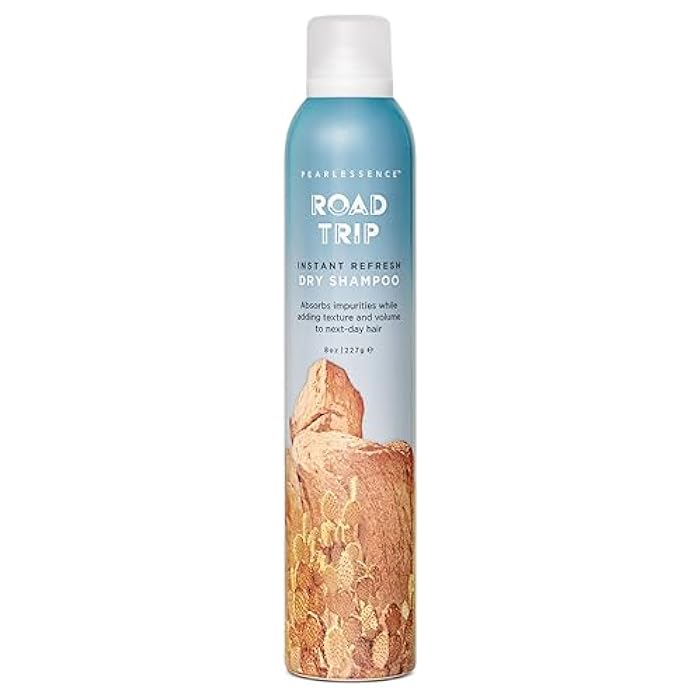 Pearlessence Road Trip Instant Refresh Dry Shampoo | Lightweight, Water-Free Hair Cleanser for Oil Absorption & Volume | No White Residue, Travel-Friendly Formula (8 Oz) - Image 1