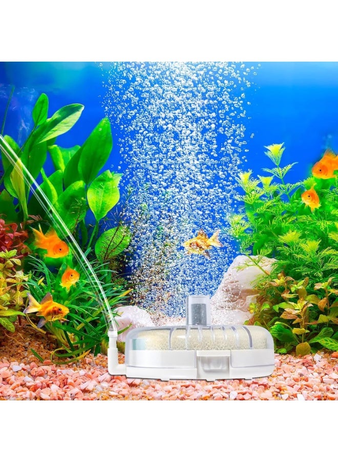 روبيك فلتر إسفنجي هوائي لحوض السمك من Pneumatic Water Fairy، فلتر دائري داخلي لحوض السمك فائق الهدوء ومتين مع حجر الفقاعات وملحقات أحواض السمك لترشيح الحوض (NX-300) - Image 2