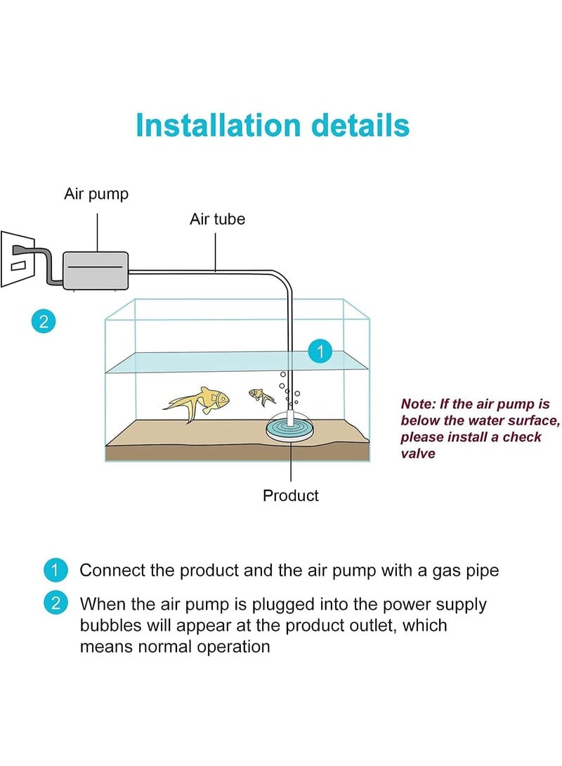 روبيك فلتر إسفنجي هوائي لحوض السمك من Pneumatic Water Fairy، فلتر دائري داخلي لحوض السمك فائق الهدوء ومتين مع حجر الفقاعات وملحقات أحواض السمك لترشيح الحوض (NX-300) - Image 5