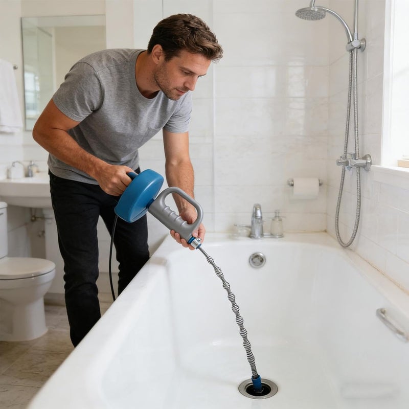Drain Cleaner, Pipe Opener – Drain Snake – for Basin, Bathtub, Shower, Kitchen and Bathroom, Powerful Cleaning of Clogged Pipes - Image 2