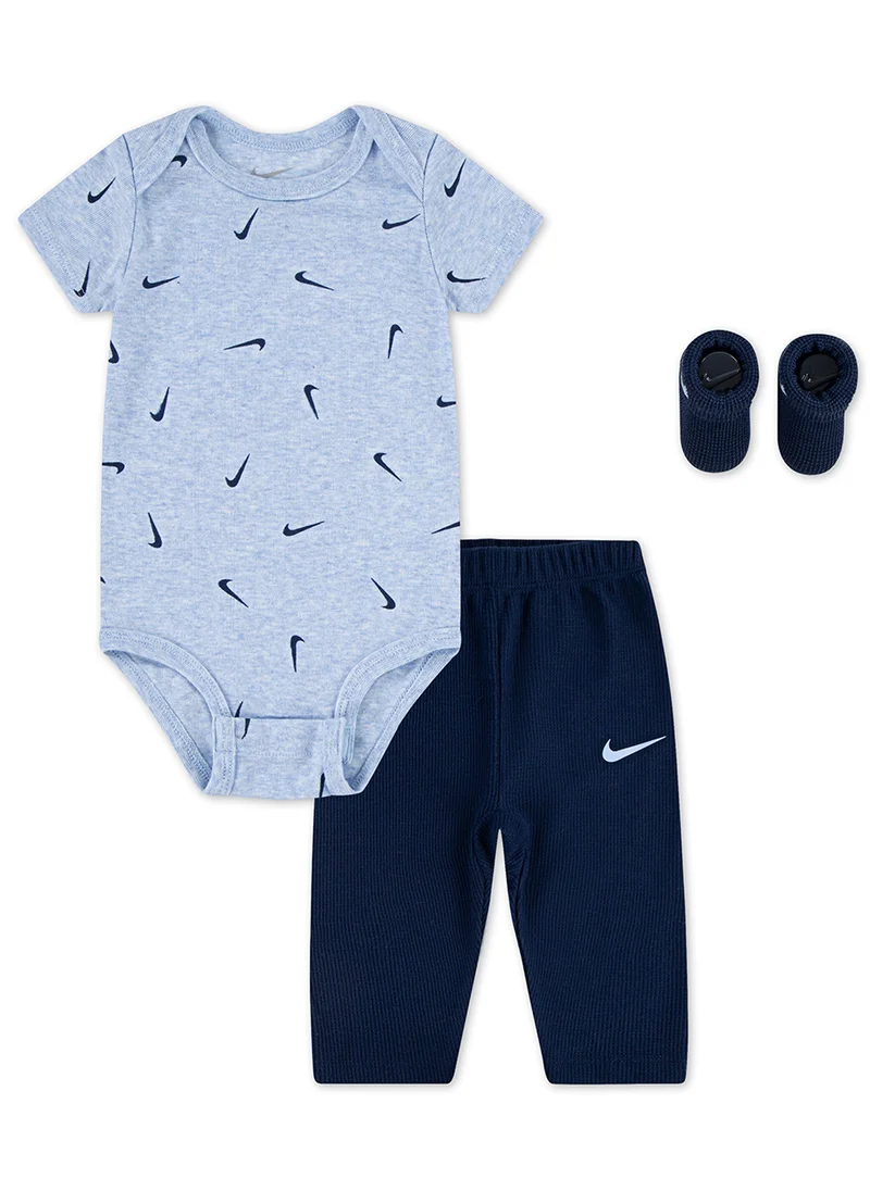 Nike Infant 3 Pack Bodysuit & Waffle Pant Set