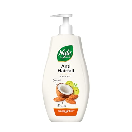 Nyle Naturals Anti-Hairfall Shampoo | For Hairfall Control | With Coconut Milk, Badam and Amla |Gentle & Soft Shampoo For Men & Women |800ml - Image 1
