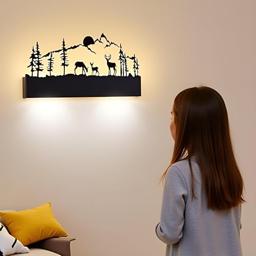 BrightLyt Wall Lamp Scenery, Led Wall Light for Living Room, Offices, Kids Rooms and Wall Decoration Items (Deer Design Wall Fixture) (Warm, Natural, Cool White) - Image 2