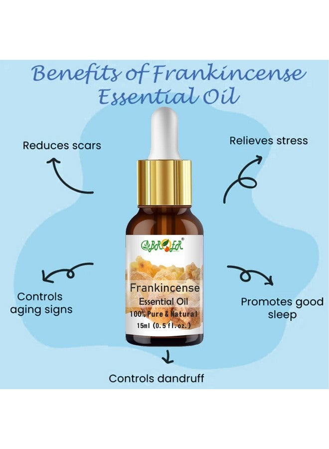 BROER Orange Oil and Frankincense Oil Combo Pack (15ml + 15ml) - For Skin, Hair, Face, Acne Care & Aroma Therapy - 100% Pure, Natural & Undiluted Refreshing Essential Oil - pack of 2 - Image 5