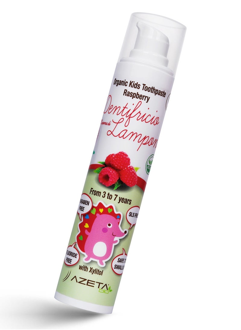 Azeta Bio Organic Kids Toothpaste Raspberry  - Image 2