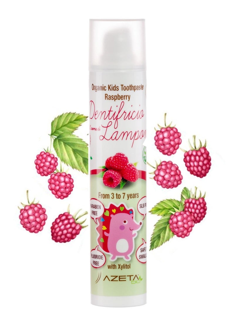 Azeta Bio Organic Kids Toothpaste Raspberry  - Image 1