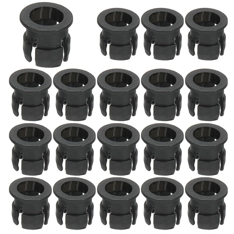 PATIKIL PATIKIL 5mm Emitting Diode Holder, 20 Pcs Plastic Flat LED Holder Clip Mounting Bracket Socket Cap for Lamp Bulb Bezel  - Image 1