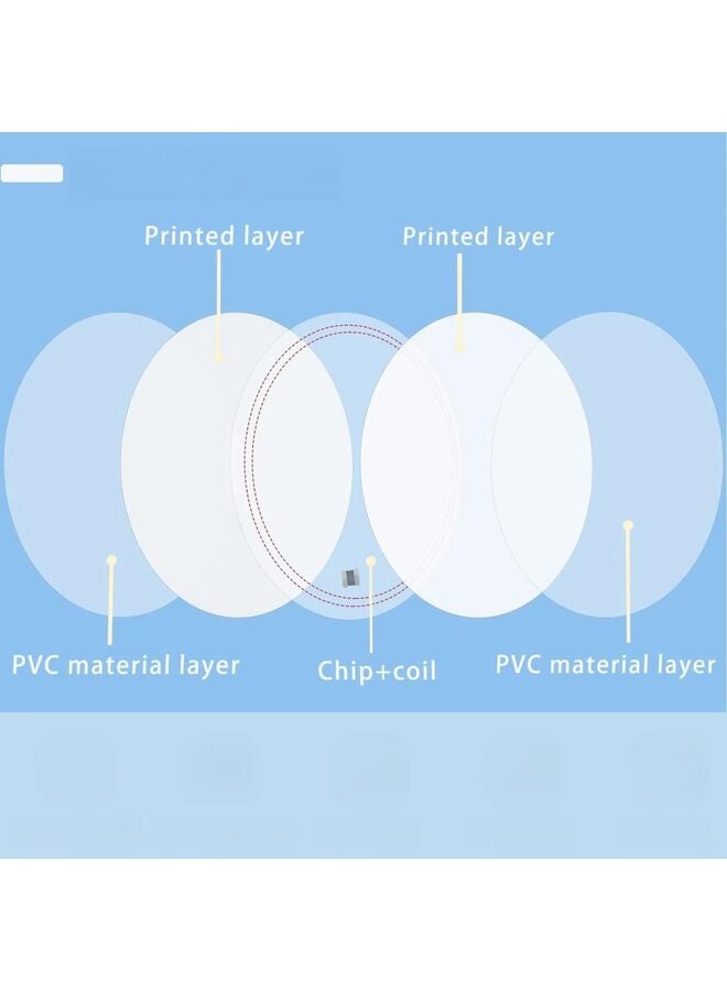 متجر وايت شوب، 50 قطعة من علامات NFC، 215 علامة NFC، عملات NFC فارغة، ملصقات NFC بيضاء، بطاقات ذات ظهر لاصق، متوافقة مع الأجهزة التي تدعم NFC - Image 2