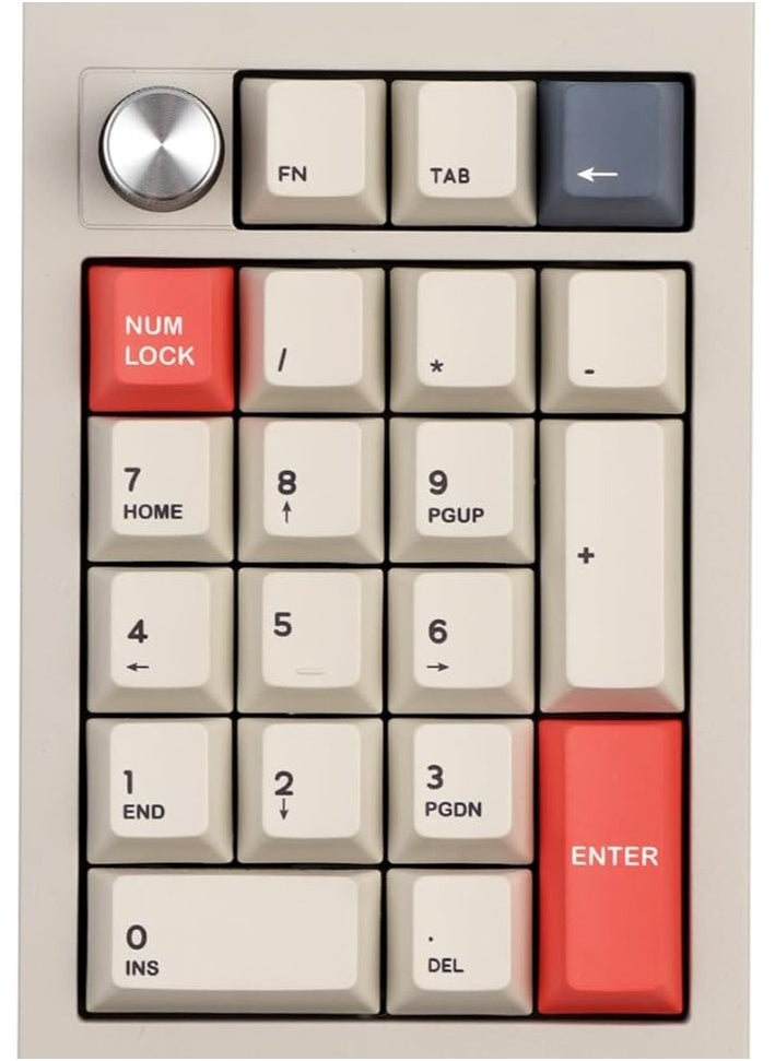 erorex CIDOO V21 VIA Programmable Gasket Number Pad, Bluetooth 5.0/2.4ghz/Wired Hot Swappable Numpad, with Aluminum Alloy Rotary Knob, 1000mAh Battery, Poron Foam for E-sport Mac/Win  - Image 1