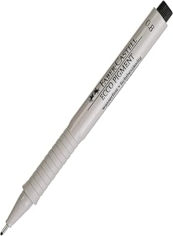 Faber Castell 166899 ecco Pigment Fibretip 0.8 Mm. Pen - Black