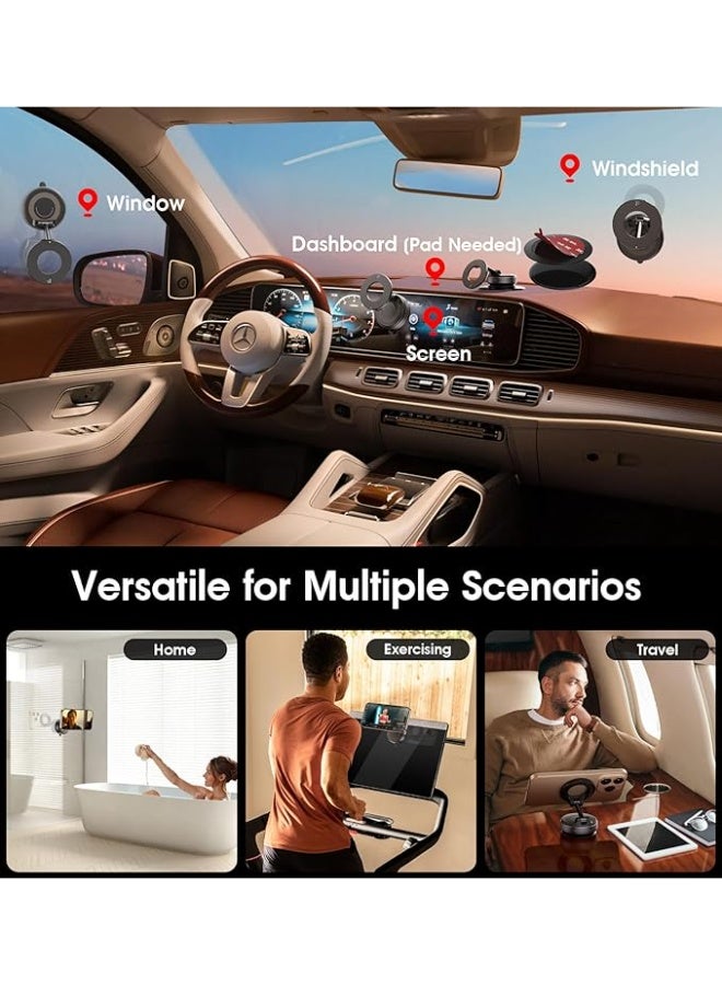 General Strong Magnetic Car Phone Holder for MagSafe Ultra Vacuum Suction Cup Phone Mount 360° Cell Phone Holders for Your Car Accessories for iPhone 16 to 12 Android  - Image 2