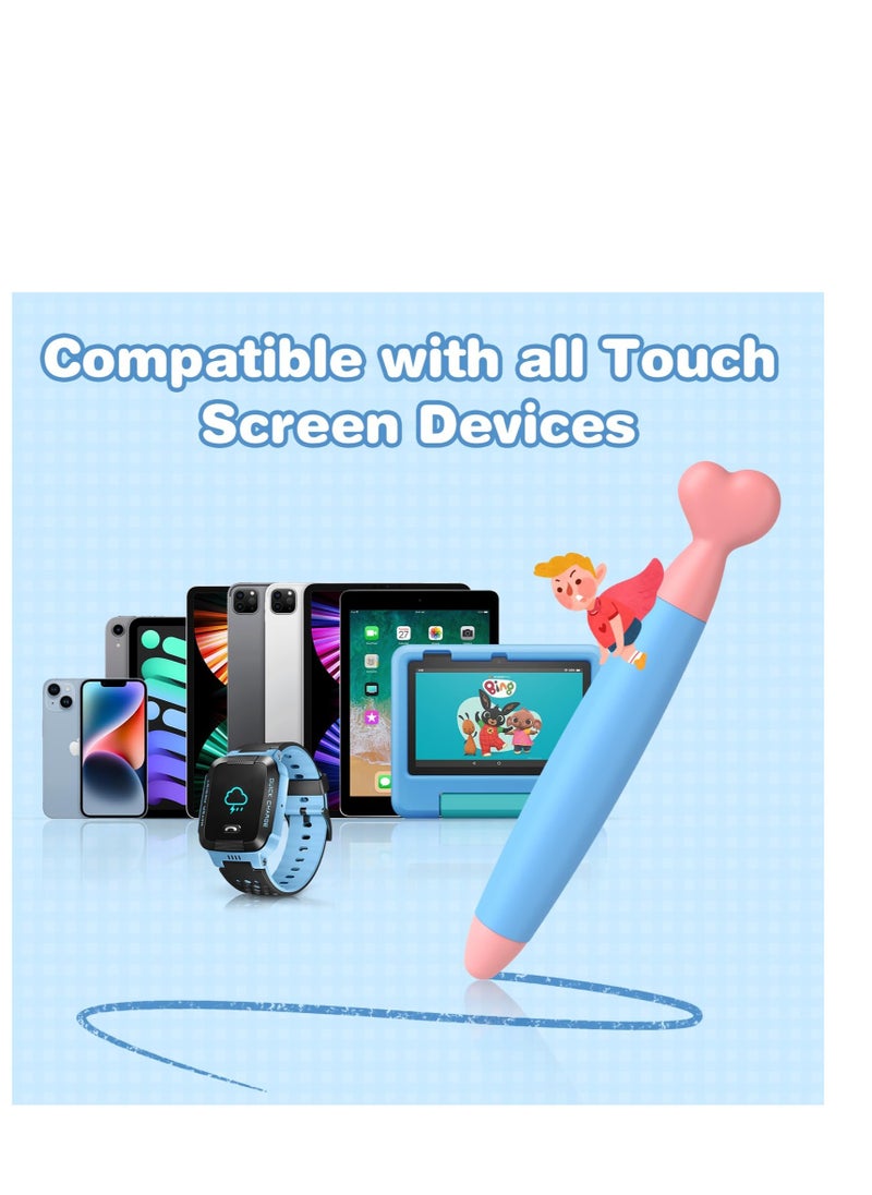 Excefore Kids Stylus Pens for Touch Screens, Tablet Stylus Pen 2 Pack, with Durable Rubber Tips, Universal Touch Screen Capacitive Stylus, Compatible with iPad, iPhone, Kindle Fire Kids, Tablets  - Image 5