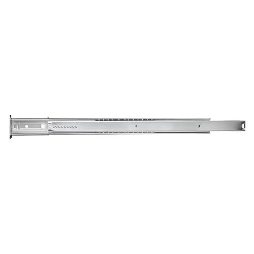 Hickory Hardware Bottom Cadmium Centered Drawer Mount, Not Compatible with Side Mount Drawers, Heavy Duty Center Drawer Slide for Cabinet & Dresser Drawers, Easy Open & Soft Close Glide Track, 24 Inch - Image 1