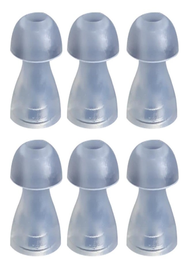 أف سي أس أغطية أذن سيليكونية لأجهزة السمع من FCS، أغطية أذن بديلة لأجهزة السمع خلف الأذن وأجهزة السمع الجيبية مع وصلات أنبوبية ومرفقية (صنع في كوريا، 6 قطع صغيرة - 8 مم) - Image 2