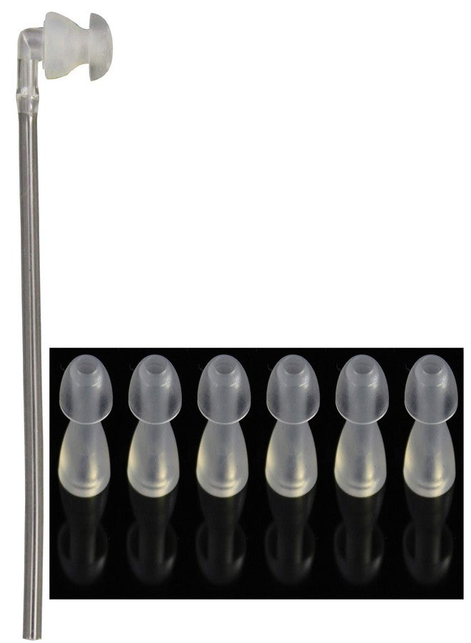 أف سي أس أغطية أذن سيليكونية لأجهزة السمع من FCS، أغطية أذن بديلة لأجهزة السمع خلف الأذن وأجهزة السمع الجيبية مع وصلات أنبوبية ومرفقية (صنع في كوريا، 6 قطع صغيرة - 8 مم) - Image 3