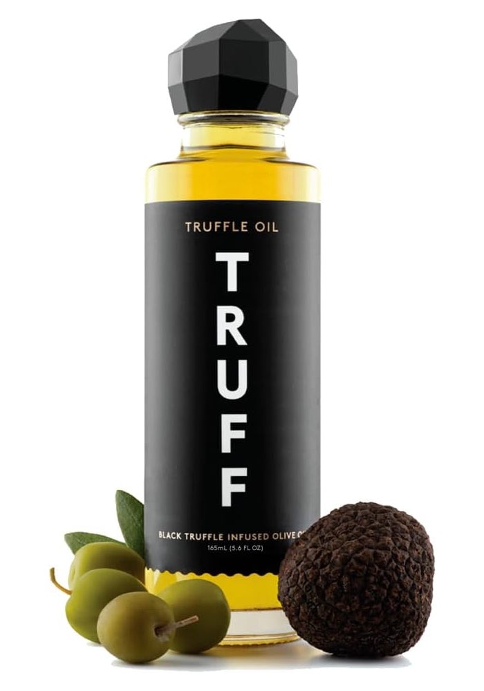 TRUFF Black Truffle Oil - Gourmet Black Truffle Infused Olive Oil for Dressing, Seasoning, Marinade, and Drizzle, 5.6 fl. oz - Image 1