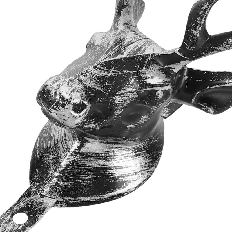 Healifty Deer Head Wall Hook Silver Copper Single Coat Hanger Wall Mounted Utility Hook for Clothes Keys Towels Farmhouse Home Storage - Image 3