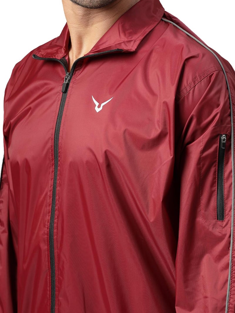 Invincible Men's Sauna Suit (Deep Red Pro Deluxe, XL) - Image 4